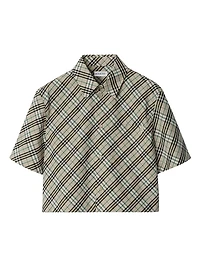Check Poplin Boxy Shirt