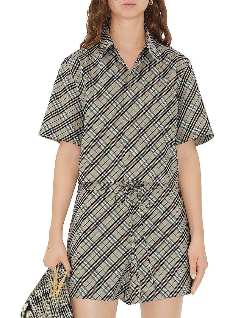 Check Poplin Boxy Shirt
