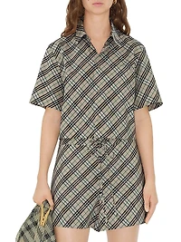 Check Poplin Boxy Shirt