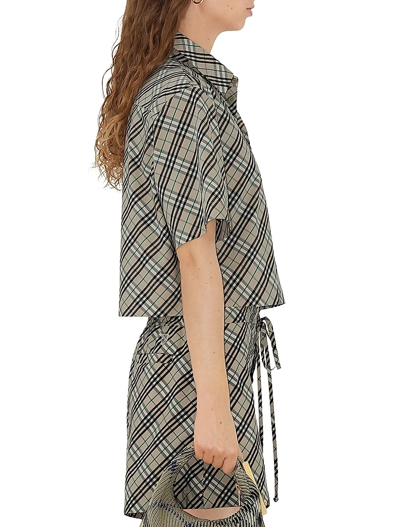 Check Poplin Boxy Shirt