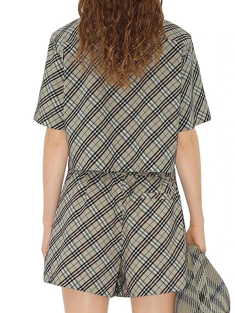 Check Poplin Boxy Shirt