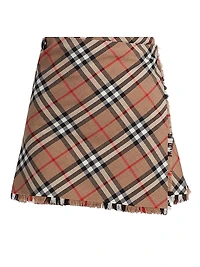 Check Wrap Skirt