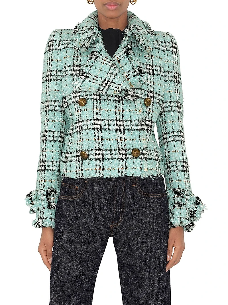 Check Double-Breasted Jacket