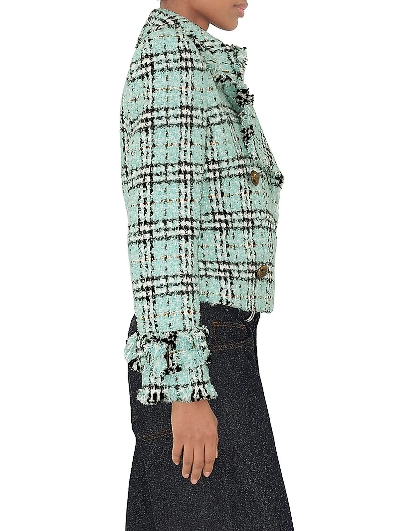 Check Double-Breasted Jacket