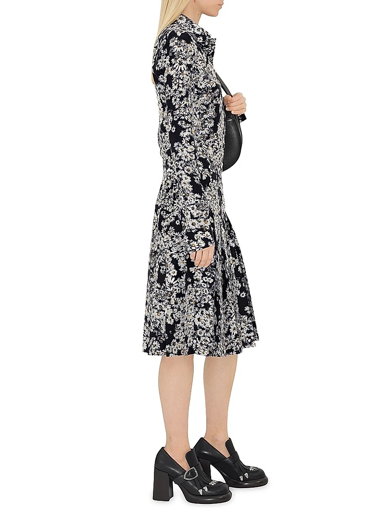 Daisy Print Silk Shirt