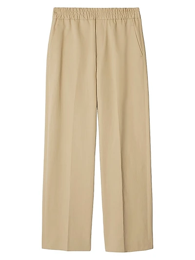 Creased Pull-On Pants