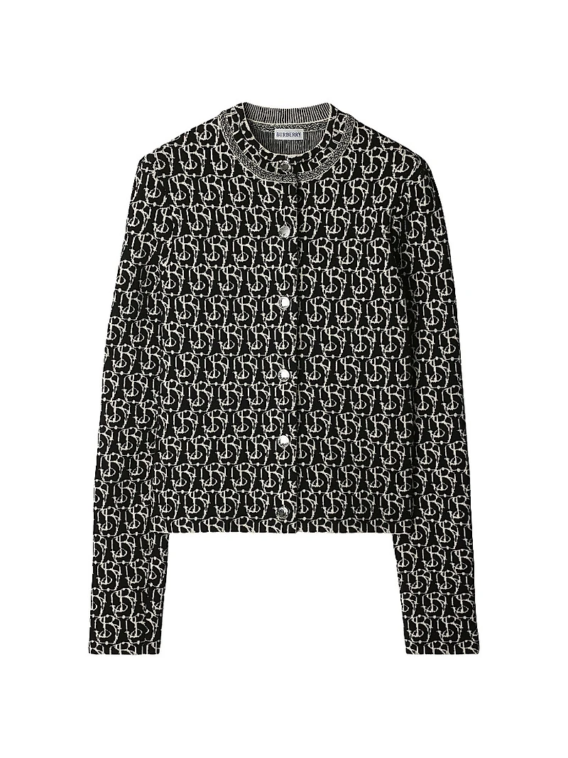Monogram Wool-Blend Cardigan