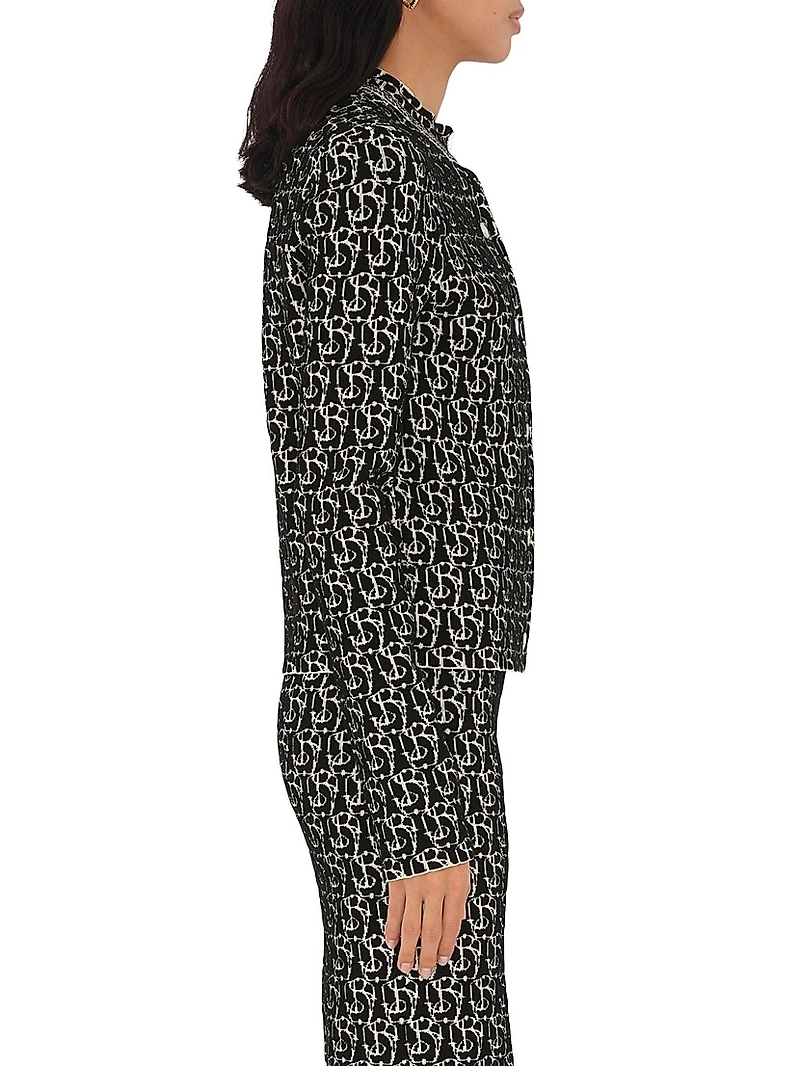 Monogram Wool-Blend Cardigan