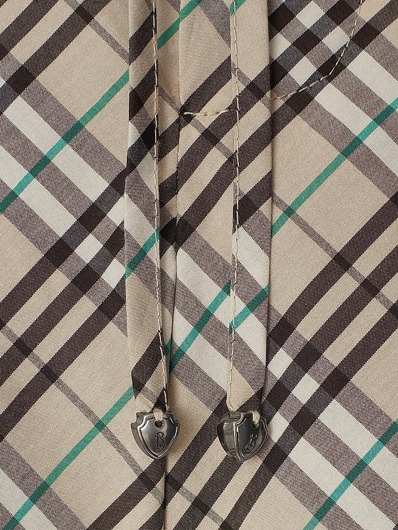 Check Cotton Drawstring Shorts