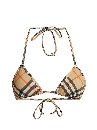 Check String Bikini Top