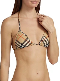 Check String Bikini Top
