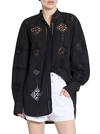 Soeline Embroidered Cotton Blouse