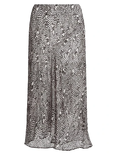 Lisanne Silk-Blend Printed Midi-Skirt