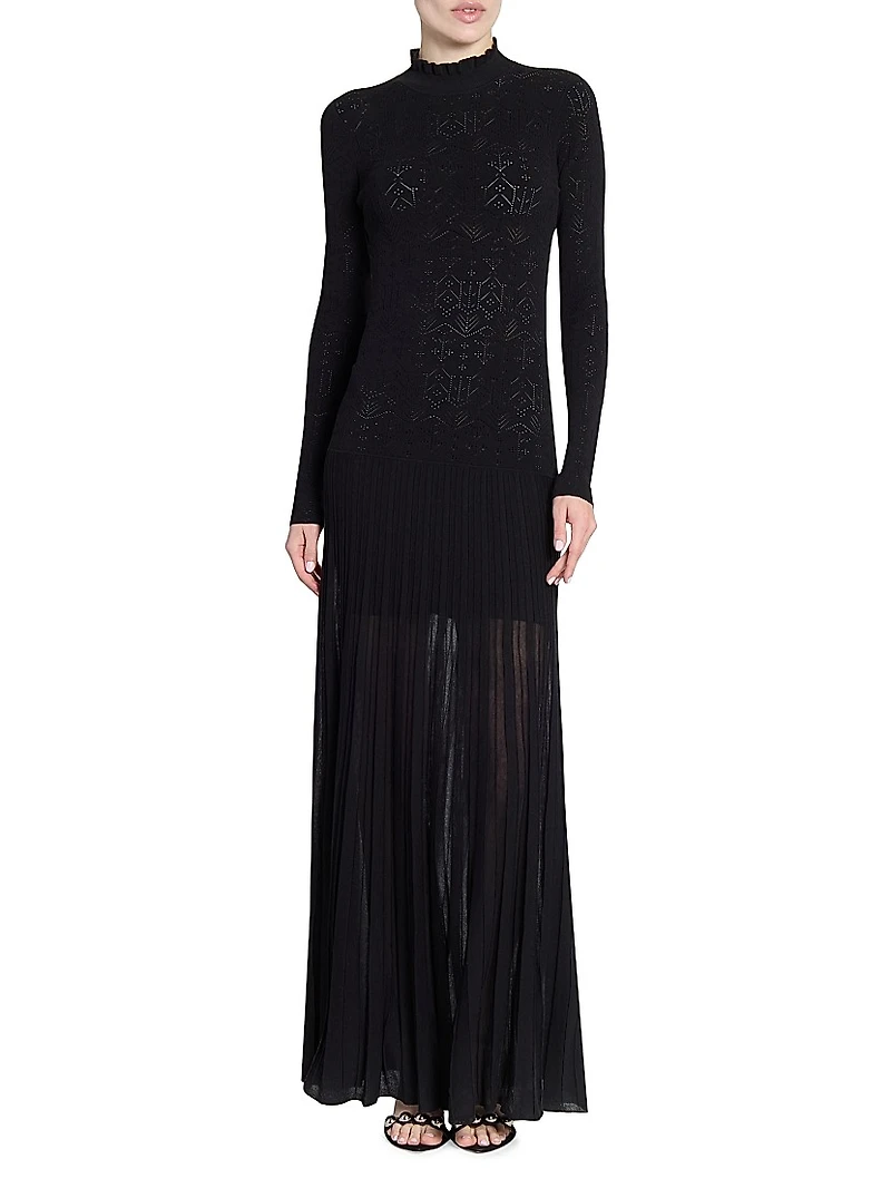 Gisole Sheer Pattern Gown