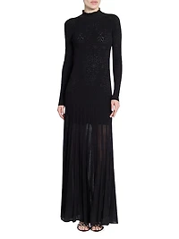 Gisole Sheer Pattern Gown