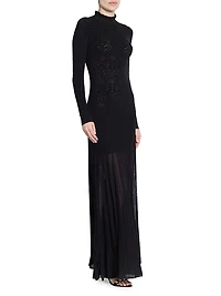 Gisole Sheer Pattern Gown