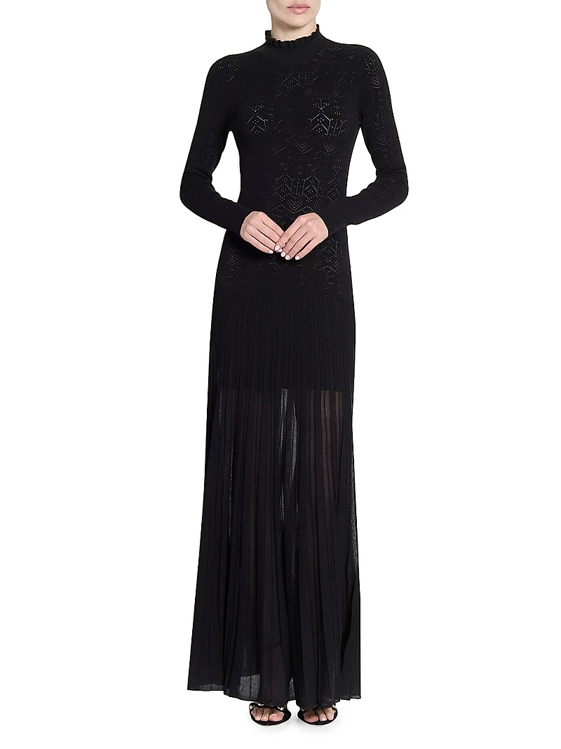 Gisole Sheer Pattern Gown