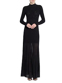 Gisole Sheer Pattern Gown