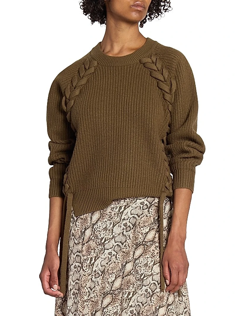 Noelia Merino Wool Laced Sweater