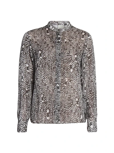Ilda Printed Silk-Blend Shirt