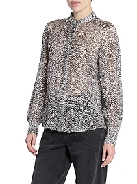 Ilda Printed Silk-Blend Shirt