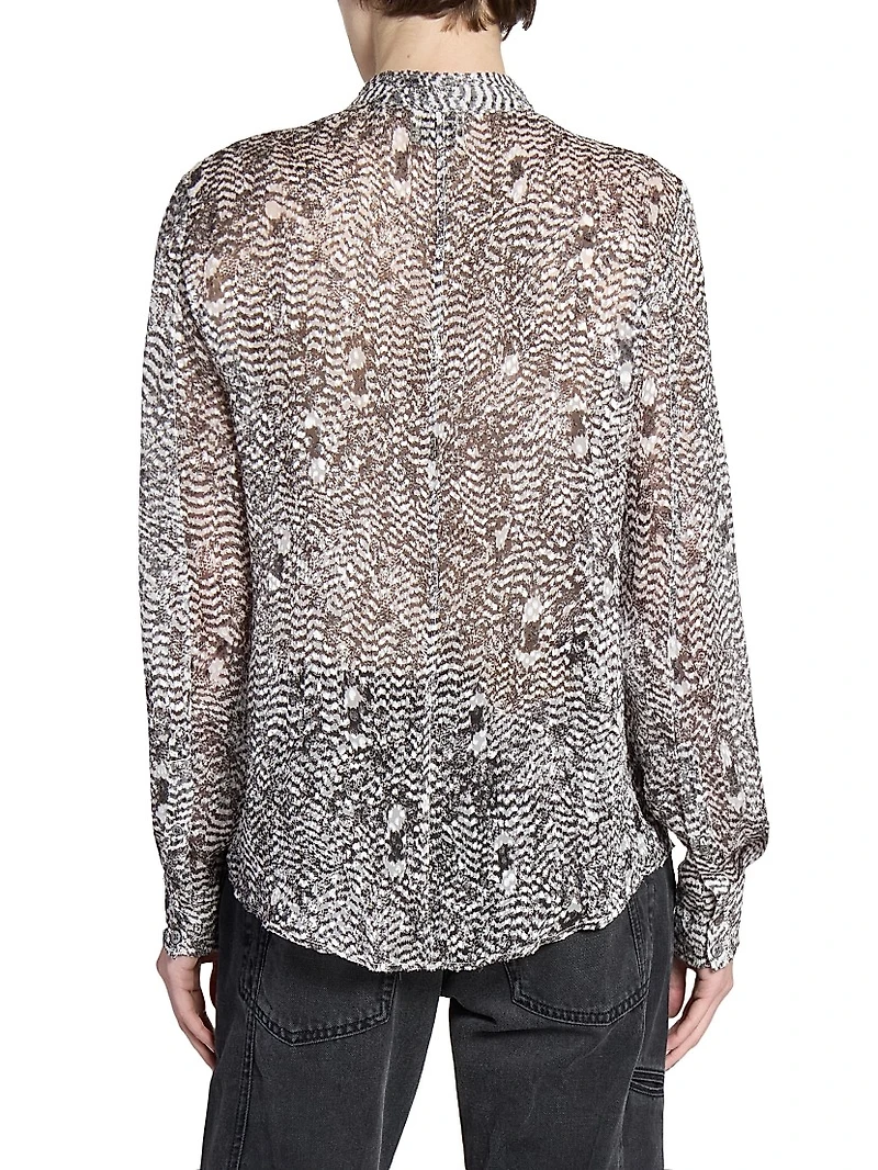 Ilda Printed Silk-Blend Shirt