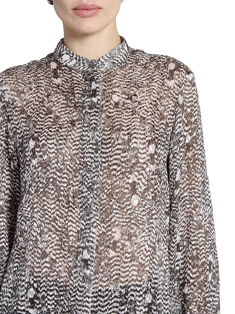 Ilda Printed Silk-Blend Shirt