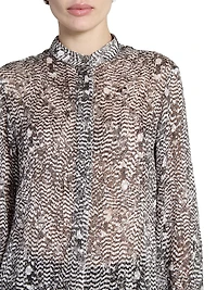 Ilda Printed Silk-Blend Shirt
