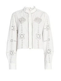 Serena Embroidered Cotton Blouse
