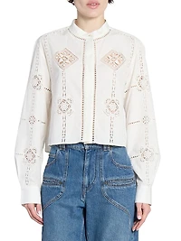 Serena Embroidered Cotton Blouse