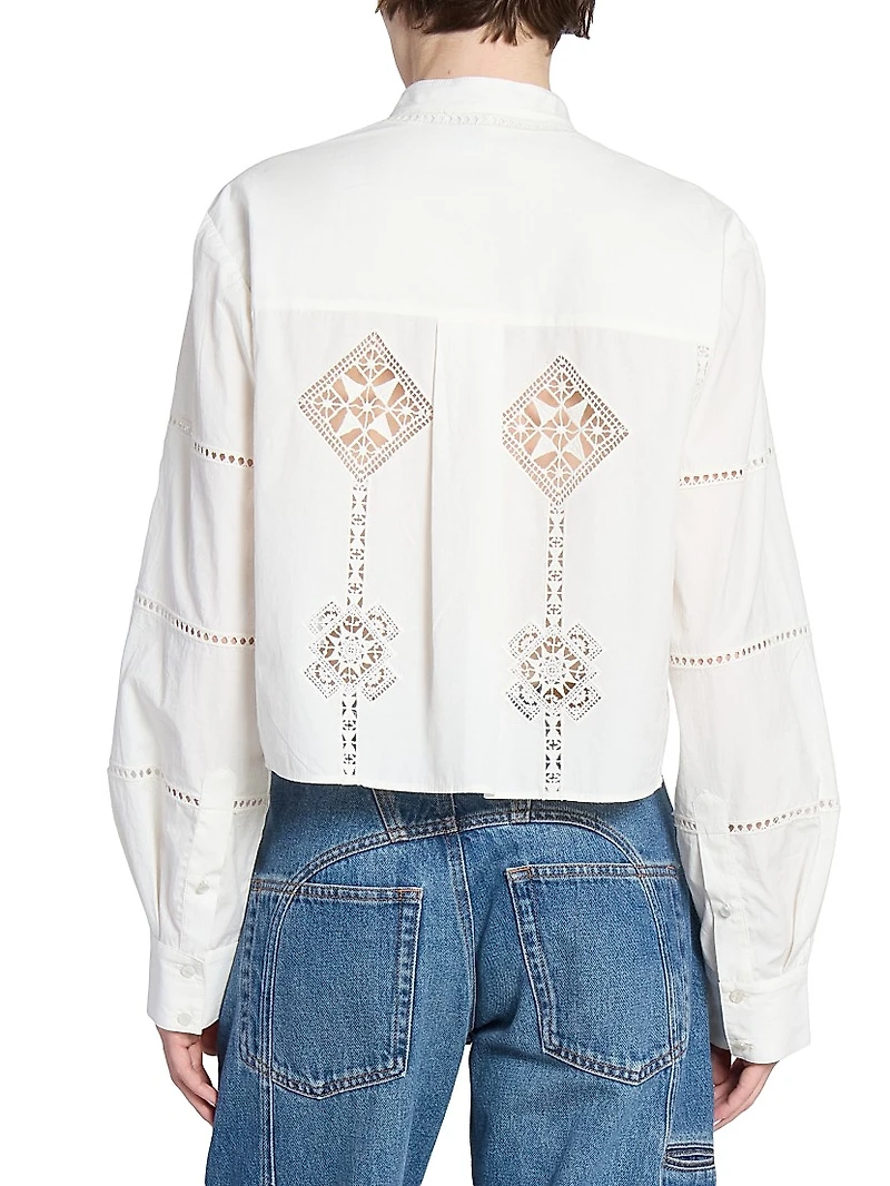 Serena Embroidered Cotton Blouse