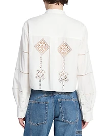 Serena Embroidered Cotton Blouse