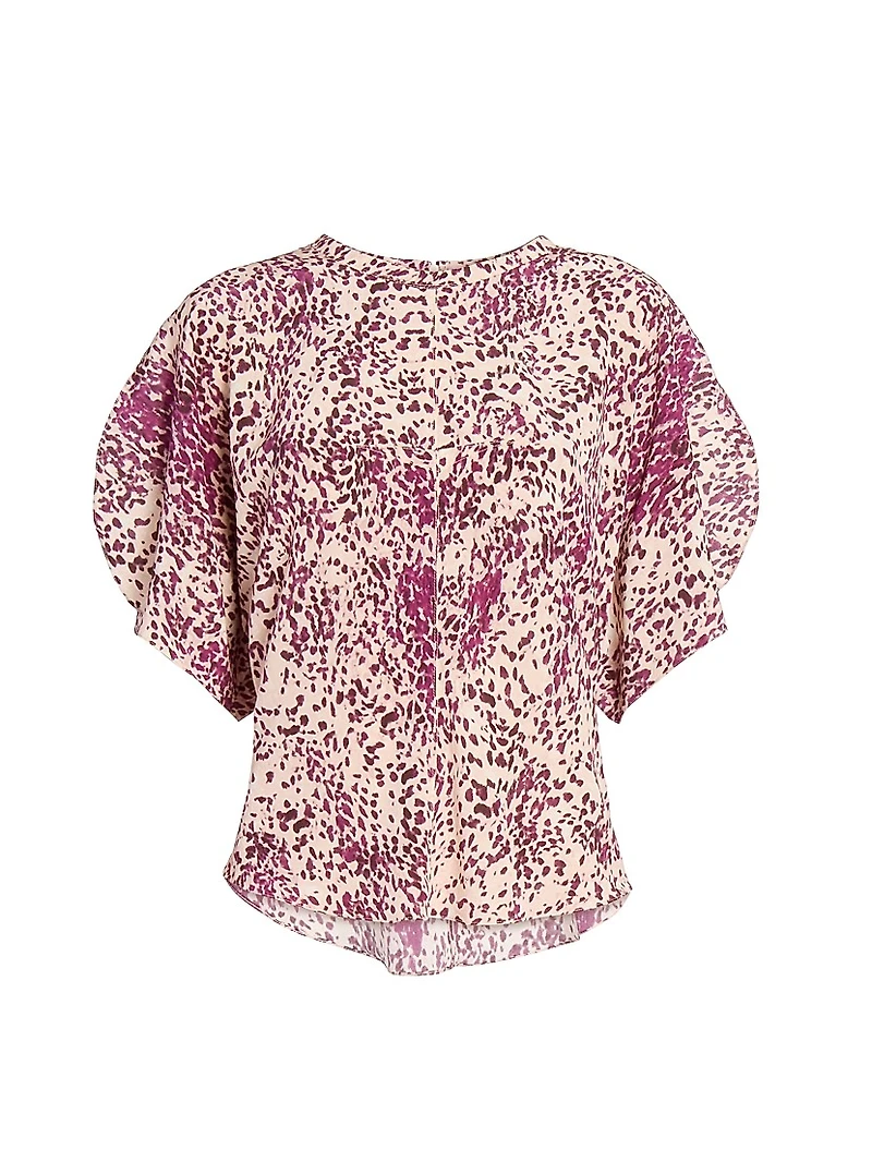 Karlita Printed Silk-Blend Top