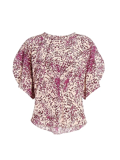 Karlita Printed Silk-Blend Top