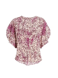 Karlita Printed Silk-Blend Top