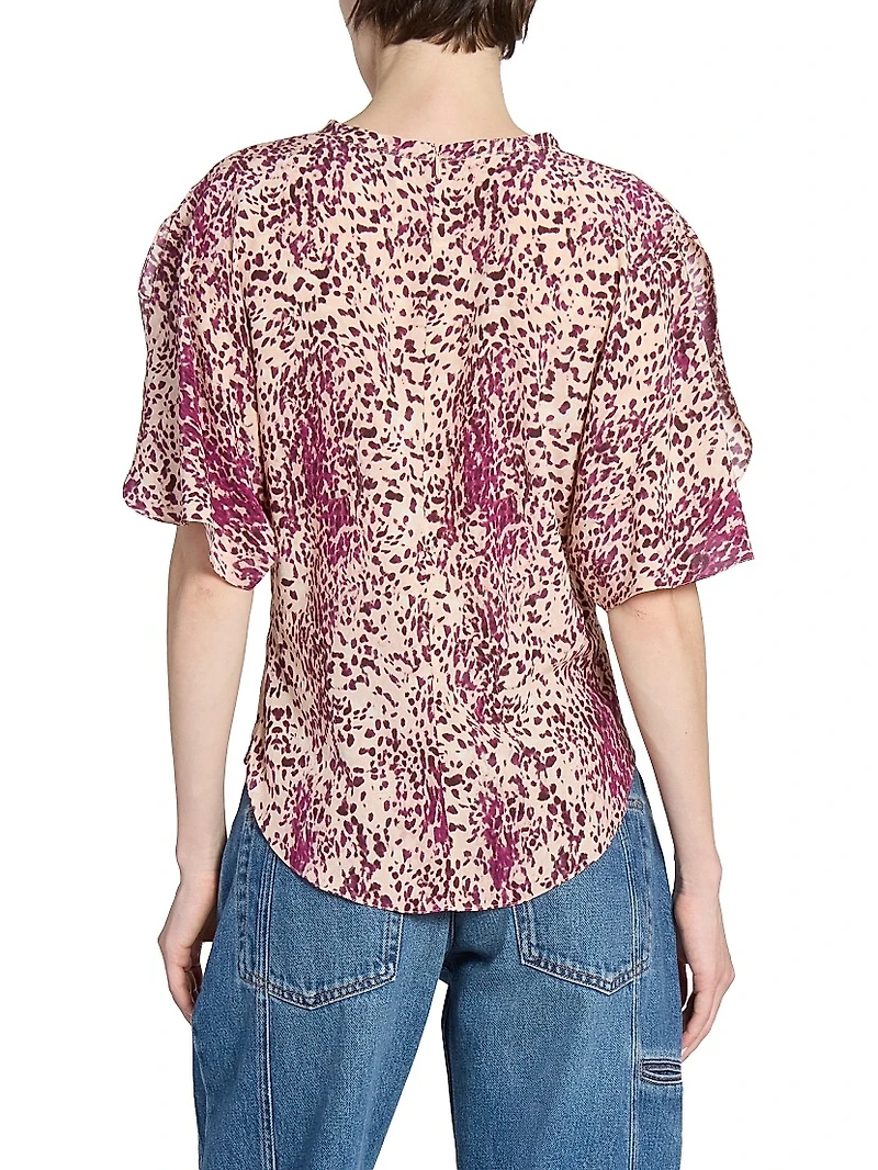 Karlita Printed Silk-Blend Top