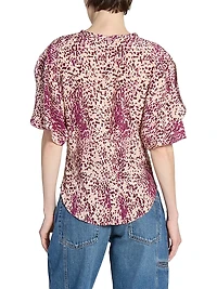 Karlita Printed Silk-Blend Top