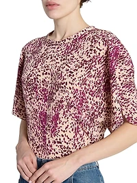 Karlita Printed Silk-Blend Top