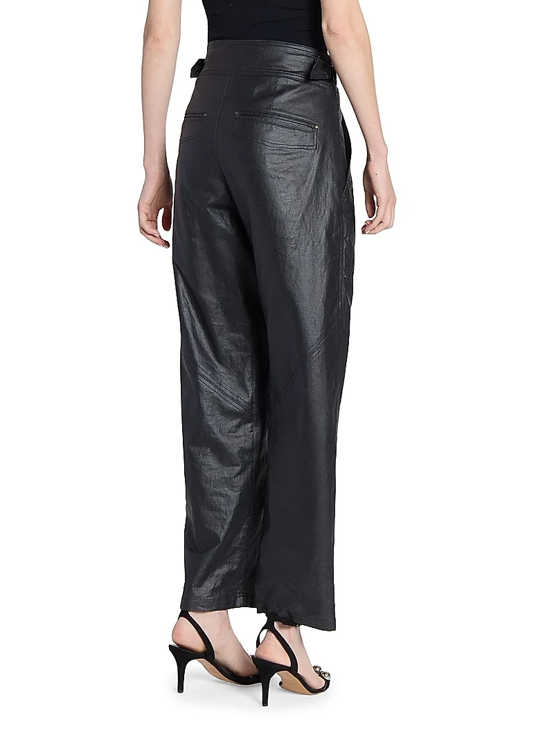 Fidji Linen-Blend Pants