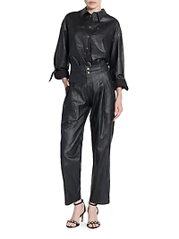 Fidji Linen-Blend Pants