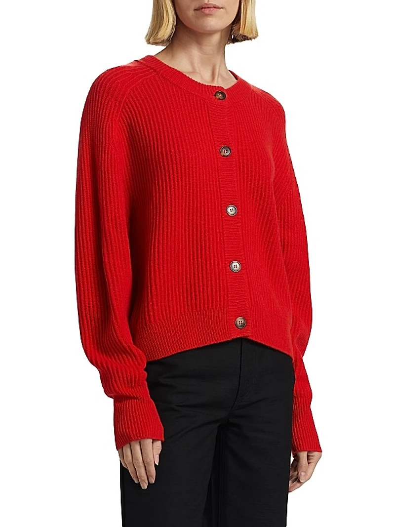 Bastia Rib-Knit Cashmere Oversized Cardigan