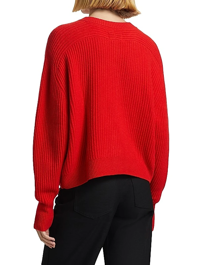 Bastia Rib-Knit Cashmere Oversized Cardigan