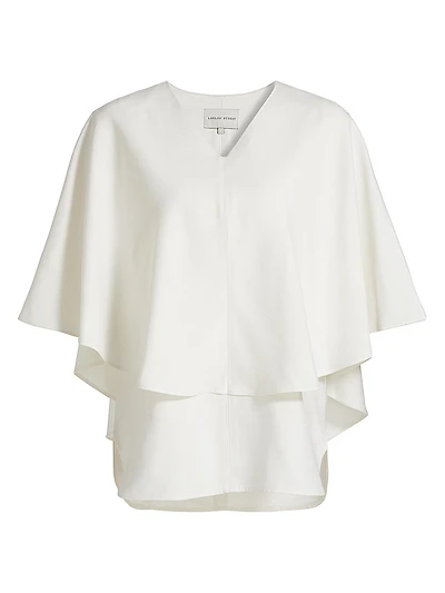 Arona V-Neck Cape Blouse