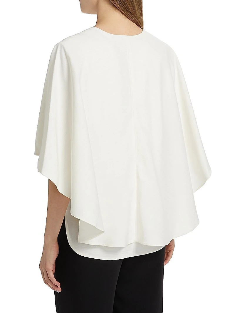 Arona V-Neck Cape Blouse