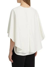 Arona V-Neck Cape Blouse