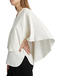 Arona V-Neck Cape Blouse