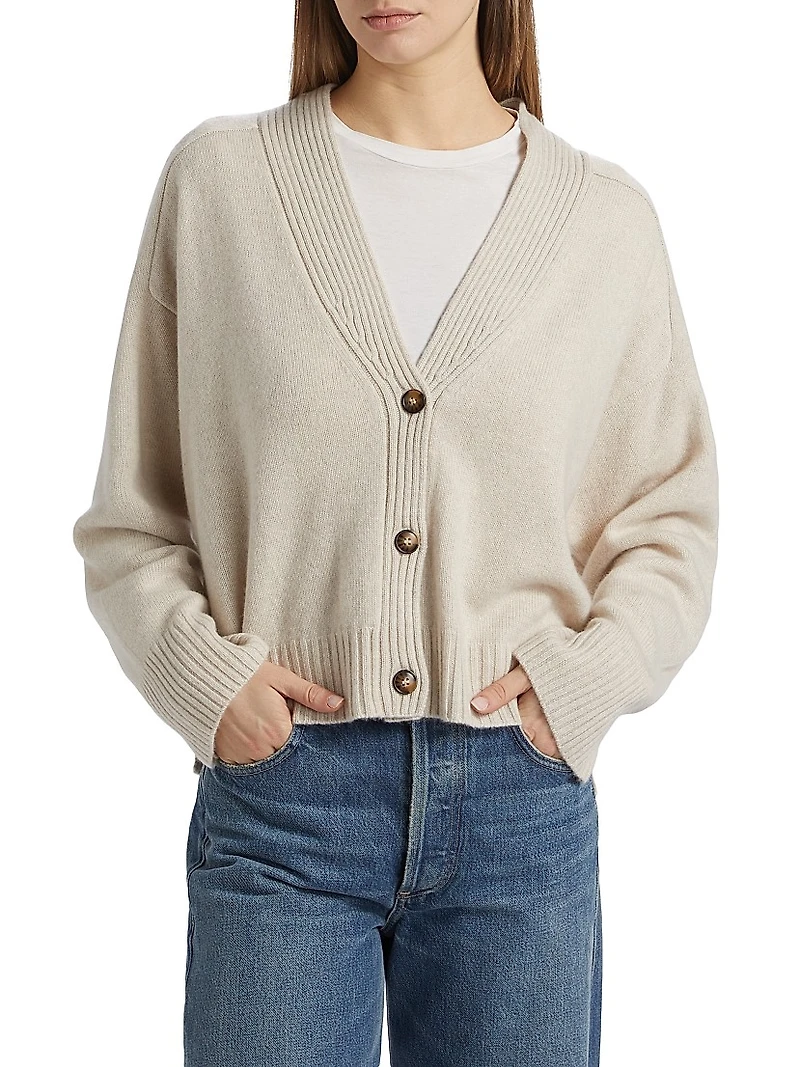 Kaia Melange Cashmere Cardigan