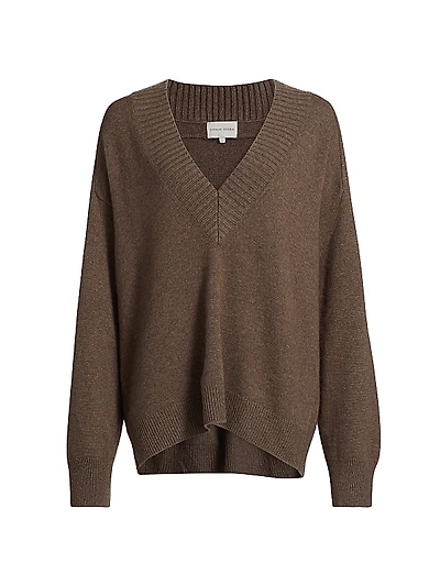 Sage Deep V-Neck Sweater