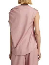 Lyra Draped Sleeveless Blouse