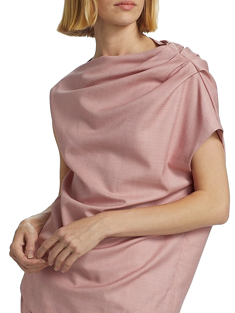 Lyra Draped Sleeveless Blouse